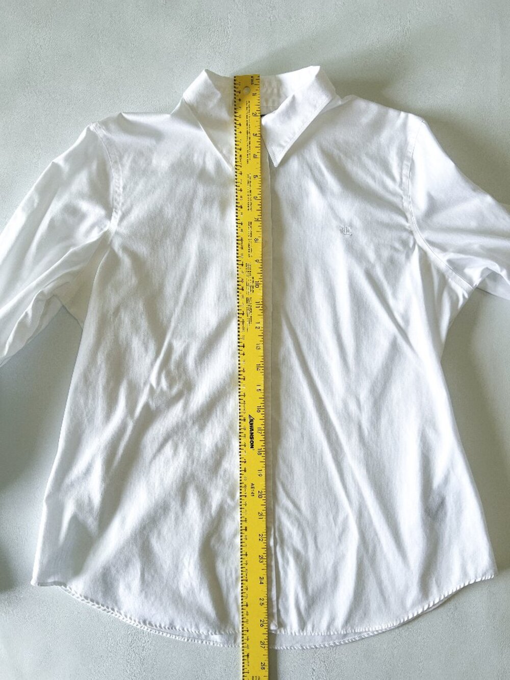 Lauren Ralph Lauren Fitted White Non-Iron Button Down Shirt Size Large - Picture 9 of 11